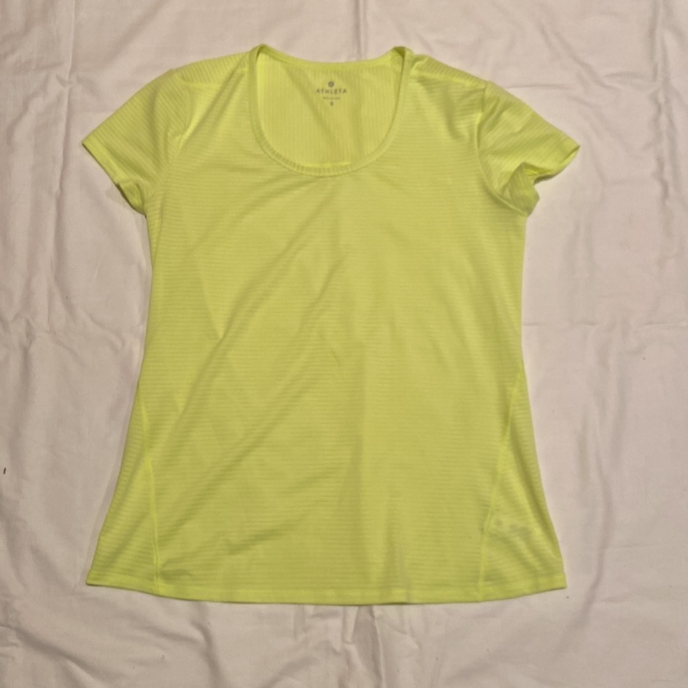 Athleta lightweight bright yellow t-shirt - size S